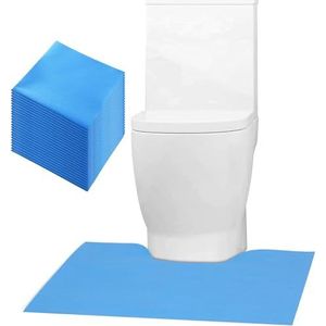Upgraded 25 Pack Disposable Toilet Mats,Super Absorbent Toilet Floor Protector from Urine,Disposable Toilet Floor Mat for Urine,U Shaped Toilet Mat for Urine,Around Toilet Floor Protector 24"" x 22
