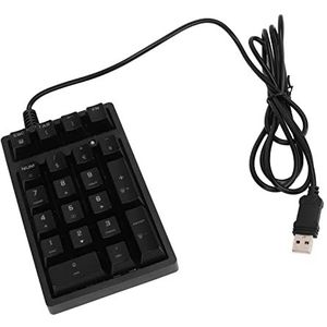 Juroupi Mechanisch Numeriek Toetsenbord Bedraad 21 Toetsen Blauwe Schakelaar Kleur LED USB Draagbare K21 Numpad voor Laptop Pc -computer