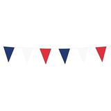 Boland - Wimpelketting, lengte 10 meter, vlaggenketting, plastic slinger, hangende decoratie, carnaval, themafeest, verjaardag, kleuterschool, disco