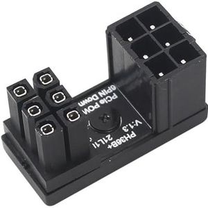 Generic Turn Connector 8 Pin GPU Power Board 6 Pin GPU Power Connector 180 Graden Hoek voor PC Computer Grafische kaart