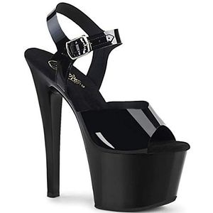 Pleaser Sandaal met enkelband -44 Shoes- SKY-308N US 13 Zwart