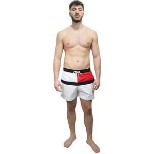 Tommy Hilfiger Zwemshort met vlag voor heren, Wit (wit), XXL