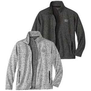 ATLAS FOR MEN - Set van 2 Mountain gevlekte fleece vesten - XL