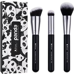 DUcare 3-delige set gezichtsmake-upborstels - Foundation Concealer Blusher Brush Poeder Borstel Kit Zacht Dicht Haar voor het Mengen Van Vloeibare Crème Buffing Taps Concealer Contour Professioneel
