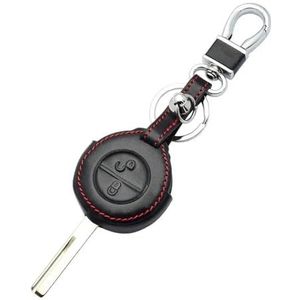 Autosleutel beschermhoes Leren Autosleutelhoesje Sleutelhanger Voor Colt Voor Warior Voor Carisma Voor Spacestar 2 Knoppen Afstandsbediening Sleutelhangers Beschermhoes Sleutel Shell