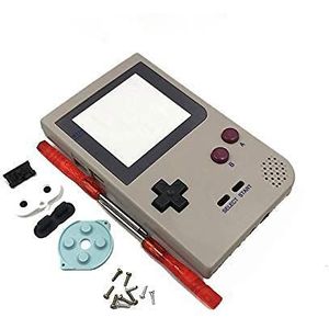 Complete volledige behuizing hoes cover shell voor Nintendo Gameboy Pocket GBP Game Shell Case met knoppen schroeven kit - grijs