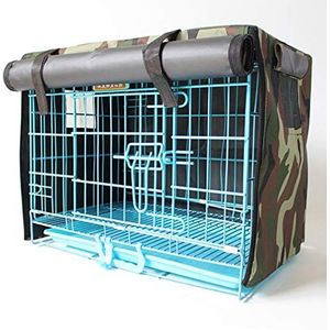 GGoty Stofdichte hondenkrathoes, duurzame winddichte hoes voor huisdierenkennel, geleverd voor draadkrat, buitenbescherming (77 x 49 x 58 cm, legergroen)