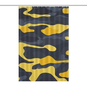 Gele Camouflage Grappige Badkamer Douchegordijnen Waterdichte Decoratieve Gift Voor Badkamer Thuis Slaapzaal