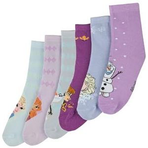 ONOMATO! Kindersokken voor meisjes, 6 paar, grappige sokken voor meisjes, cadeau voor meisjes, Meerkleurig, 23-26 EU