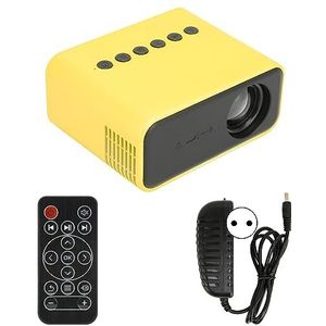Smartphone-projector, 1080P Videoprojector 4,3 X 3,5 X 2 Inch met Afstandsbediening voor Laptop voor Smartphone (EU-stekker)