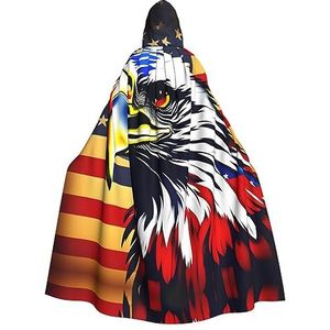 SSIMOO Amerikaanse vlag Fire Eagle Volwassen Halloween Party Cape - Perfect voor kostuumfeesten en cosplay
