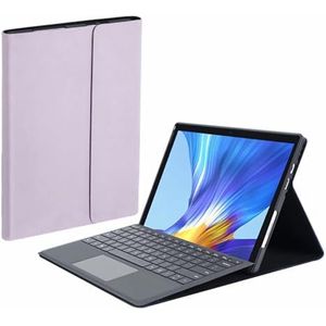 Toetsenbordhoes voor Surface Pro 11 / Pro 10 / Pro 9 13"", 7-Kleuren Achtergrondverlichting, Magnetisch Draadloos Toetsenbord met S-Penhouder,Purper