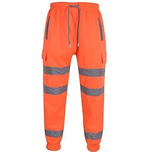 A2Z Hoge Zichtbaarheid Veilig Werk Broek Reflecterend Joggingbroeken - Hi Vis Trouser Neon Orange 4XL