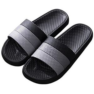 Badkamer Slippers, Sneldrogende, Indoor & Outdoor House Slides Slippers, Lichtgewicht EVA Slides Schoenen (Color : Black, Size : EUR44-45)