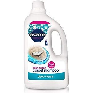 Ecozone Carpet Shampoo Oplossing | Deep Reinigt | Handmatig & Machine | Verse Katoenen Geur, 1L
