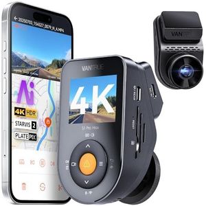 VANTRUE S1 Pro Max 4K dashcam aan de voorkant, dashcamera met parkeermodus, spraak/app-bediening, 5 GHz wifi, STARVIS 2, HDR, PlatePix, nachtzicht, ADAS/BSD, GPS, optionele LTE, Dashcam-ondersteuning