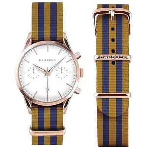Barbosa Chronograaf horloge voor heren, klassiek, casual, artikelnummer 04RSBI-18RN103, riem
