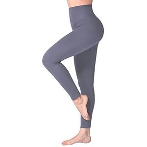 SINOPHANT Legging met Hoge Taille voor Vrouwen - Boterzachte Yoga Broekjes voor Sport en Fitnes(1 Donkergrijs,L-XL)