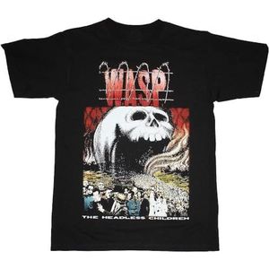 W.A.S.P.Wild Child'85 Wasp Heavy Metal Band Twisted Sister New Black T-Shir overhemden(Small)