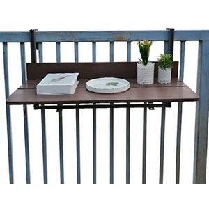 Opvouwbare muur gemonteerd, balkon reling hangende tafel opknoping kleine bar outdoor lift verstelbare opslag bloem stand bureau muur tafel(120x37cm)