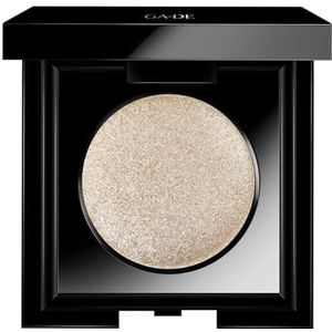 GA-DE Velveteen Metallic Oogschaduw Mono, 126 - Pearl Infused, Shimmer Eye Makeup - Zijdezacht, Densely Pigmented, Naadloze Blend - 0,105 oz