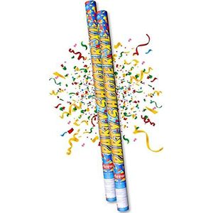 4 STUKS Party confetti shooters - Partyshooter - shooter 100 cm / 1 meter - professioneel voorzien van CO2 patroon – party popper confetti kanon