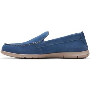 Clarks Heren Flexway Step Mocassin, lichtblauw suède, 8 UK, Lichtblauw Suede, 42 EU