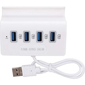 Ondersteuning voor XP/Vista/Win 7/MAC OS/USB OTG-adapter, USB 2.0 4-poorts USB-hub, Draagbaar voor Tablet/laptop/desktop