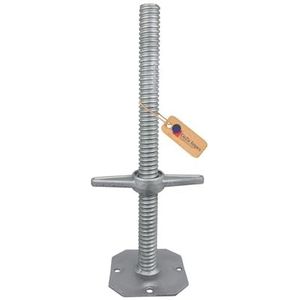 GeZu Impex® Steiger spindel Thermisch verzinkt 300 x 38 mm verstelbare voetspindel steigertoren voetplaten