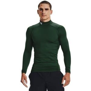 Under Armour Heren 2024 ColdGear Armour Vochtafvoerende Mock Training Baselayer, Bos Groen (301)/Wit, XL