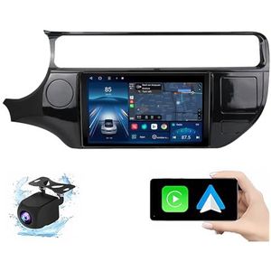 Android 14.0 2 Din Autoradio 9"" Touchscreen Auto Stereo voor KIA RIO 2011-2017 met Draadloze Carplay Android Auto GPS navigatie AHD Omgekeerd beeld Stuurwielbediening(A,P2(2G+32G))