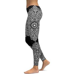 OXOLAMRIN Yogalegging voor dames, fitness, yoga, meerkleurig, verschillende maten, zwart, M