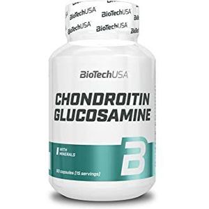 BioTechUSA Chondroitin Glucosamine | Combinatie van Chondroïtine en Glucosamine | met Calcium en Magnesium, 60 Capsules