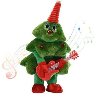 14 inch Zingende en Dansende Kerstboom, Kerst Decoratieve Pluche Dier Muziek Pluche Pop Speelgoed Kan Dansen en Opnemen, Creatieve Interactieve Kerstdecoratiepop voor Kinderen