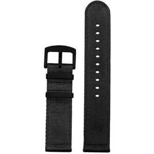 InOmak Nylon horlogeband 20/22mm Quick Release armband polshorloge, 22mm, Nylon