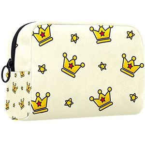 Make-up tas,draagbare cosmetische tas,decoratiepatroon in cartoonstijl,Travel Makeup Case Organizer voor vrouwen met handvat