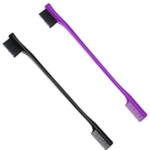 2-in-1 Haarrandborstel, 2 Stuks Haarrandborstel, Dubbelzijdige Haarrandborstel, Haarborstels Kam, Kam Combo Pack