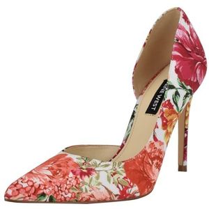 NINE WEST Folowe-pomp voor dames, Witte bloemen Floral Multi 146, 37 EU