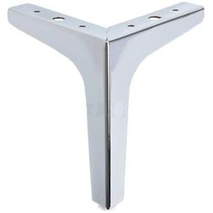 MIKFOL Europese minimalistische rechte hoek drieledige tv-kast salontafel kast bank been meubels hardware accessoires ijzer metaal (kleur: helder zilver hoogte 10 cm)
