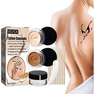 10 Pcs Volledige dekking Tattoo Cover, Waterproof Make-up Litteken Concealer Crème, Professionele dekking voor verstopplekken Moedervlekken Huidtattoos, 2st/set Xiebro