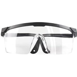 10 paar anti-spatbril winddicht en stofdicht laboratorium industriële veiligheidsbril voor heren en dames (5 stuks zwart)