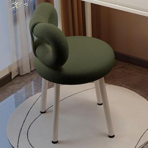 Vanity Chair Namaakbont Accentstoel Moderne fauteuil Sherpa Stof make-upstoel met metalen poten for woonkamer Slaapkamer Make-upkamer (Color : C, Size : 33 * 67CM)