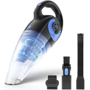 AISHANBAIHUODIAN Wet Dry Handheld Vacuum, Cordless Hand Vacuum Cleaners, Lightweight, Fit For Car, Black Car Vacuum Cleaner