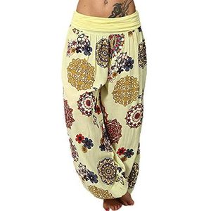 Harembroek voor dames, baggy boheemse harembroek voor dames - Boho Summer Hippy Print Palazzo-broek