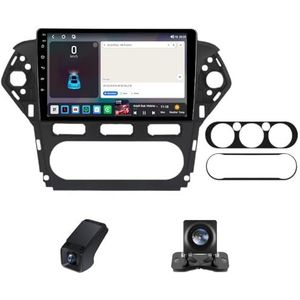 Draadloze Carplay Android 14 Autoradio 2Din geldt voor Ford Mondeo 4 2010-2014 10Inch Autoradio met GPS-navigatie/FM RDS-radio 4GLTE 5GWIFI/DSP Achteruitkijkcamera+Stuurwielbediening(C30 Pro)