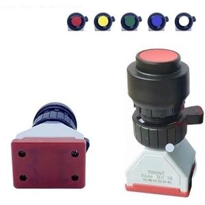 Drukknopschakelaar EX 8097, 1 NO, 1 NC, explosiebeveiligd indicatielampje, voeding, zilvercontact, verdeeldoos (High Self-locking, rood)