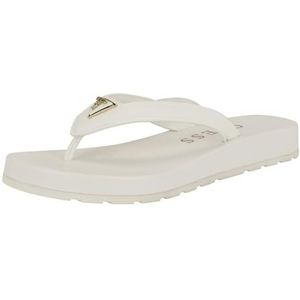 GUESS Candry Teenslippers voor dames, Wit 140, 39.5 EU