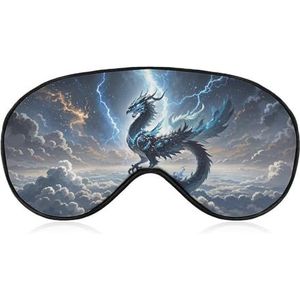 Flying Dragon Eye Mask voor dames en heren, ademend en verstelbare oogbedekking, ultrazacht slaapmasker, lichtgewicht reisblinddoek voor vliegtuig, dutje, nachtslaap