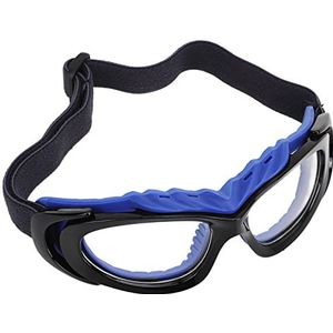 Sportbril, Krasbestendige Beschermende Verstelbare Hoofdband Basketbalbril voor Heren voor Dagelijks Hardlopen (Zwart blauw)