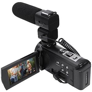 Camcorder Videocamera HDRAE8 4K HD WiFi Digitale Camcorder 3,0 Inch Touchscreen 16X Digitale Zoom Videocamera Nachtzicht Webcam met Microfoon 270 Graden Rotatiescherm met